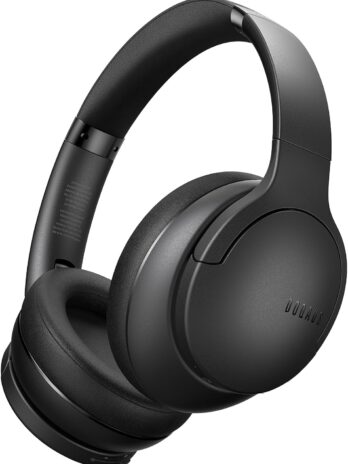 DOQAUS Upgrade Bluetooth Headphones Over Ear, 90H Playtime BT 5.3 Wireless Headphone EQ Modes, Built-in HD Mic, HiFi Stereo Sound, Deep Bass, Memory Foam Cups for Phone/PC&Travel/Gym/Workout